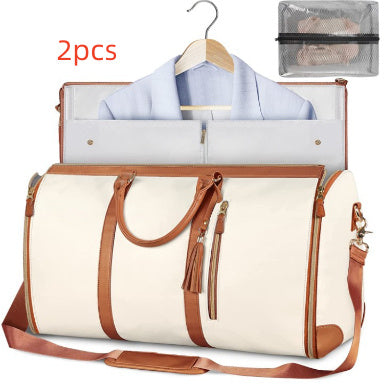 Portable Travel Bag for Clothes, Large Luggage Suitcase for Women with Shoe Compartment, Waterproof