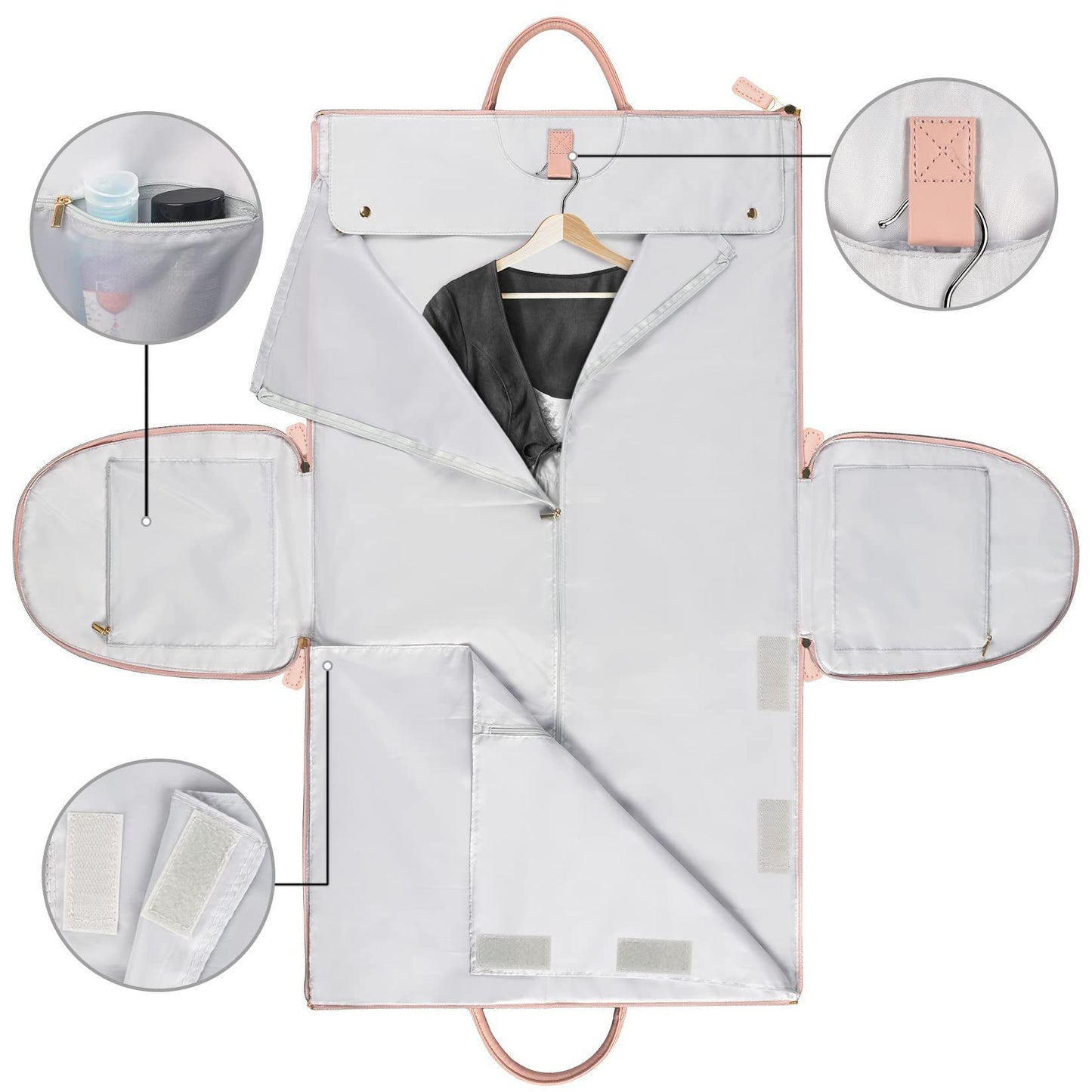 Portable Travel Bag for Clothes, Large Luggage Suitcase for Women with Shoe Compartment, Waterproof