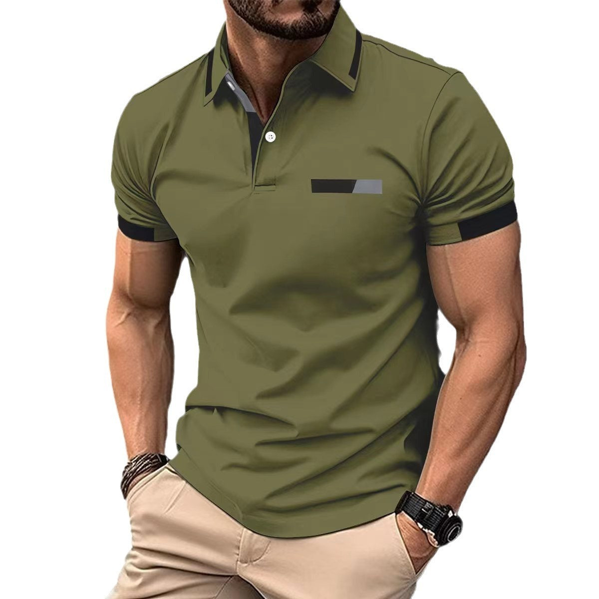 Camisas tipo polo versátiles para hombres, para verano, con mangas cortas, transpirables y cómodas, camisas tipo polo casuales y de negocios, camisetas deportivas