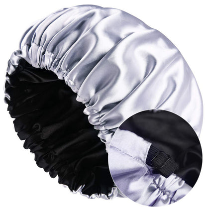 Wake up with silk hair! Satin hat for restful nights of sleep.