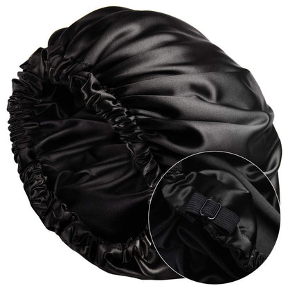 Wake up with silk hair! Satin hat for restful nights of sleep.