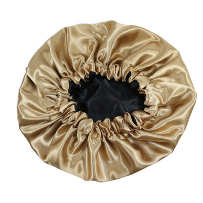 Wake up with silk hair! Satin hat for restful nights of sleep.