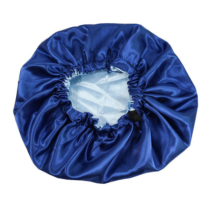 Wake up with silk hair! Satin hat for restful nights of sleep.