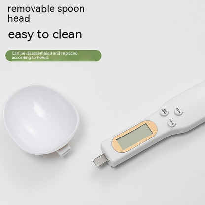 Electronic food measuring spoon. High-precision scale. 