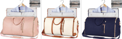 Portable Travel Bag for Clothes, Large Luggage Suitcase for Women with Shoe Compartment, Waterproof