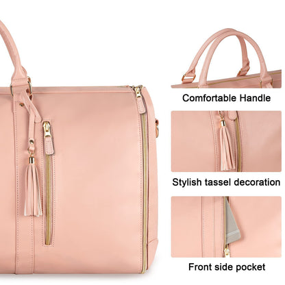 Portable Travel Bag for Clothes, Large Luggage Suitcase for Women with Shoe Compartment, Waterproof