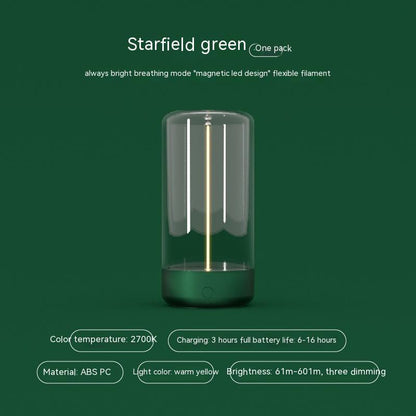 Minimalist Filament Table Lamp, Cordless, Rechargeable, Modern, Portable Night Lights, Bedside Lamps, Ambient Light