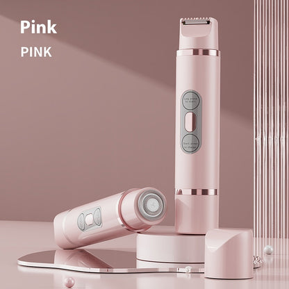 Electric Shaver for Women, 2 in 1 Rechargeable Electric Shaver, Double-Head Design, Electric Pubic Hair Removal, Multifunctional Bikini Trimmer