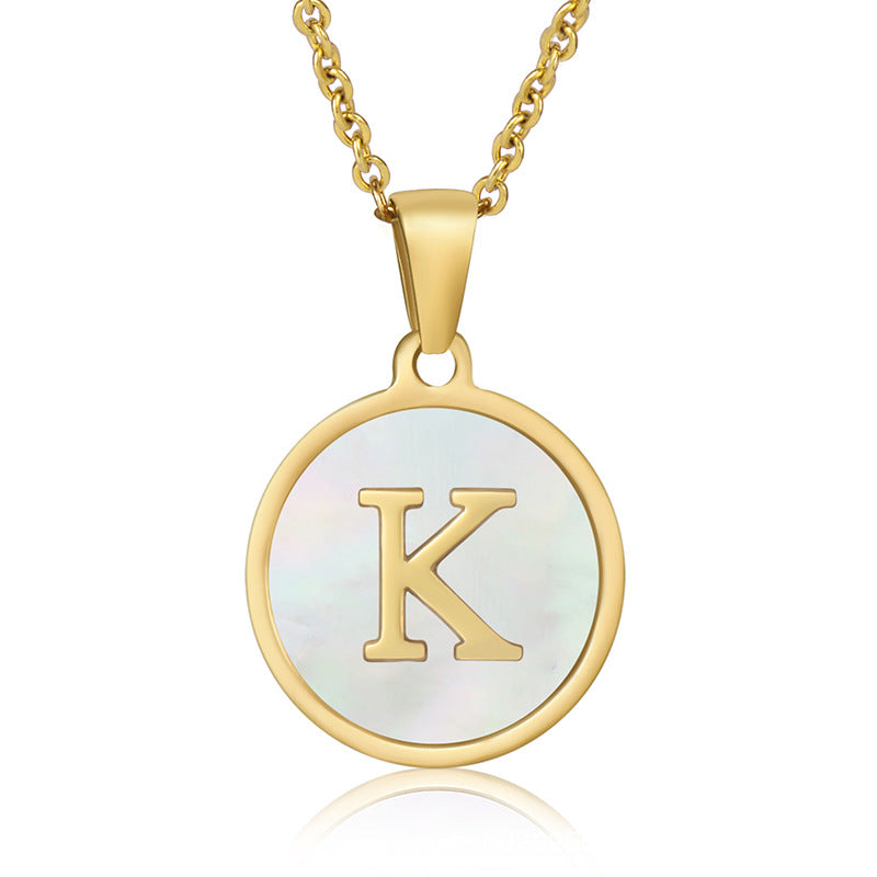 Your initial on a minimalist necklace! stainless steel jewelry 