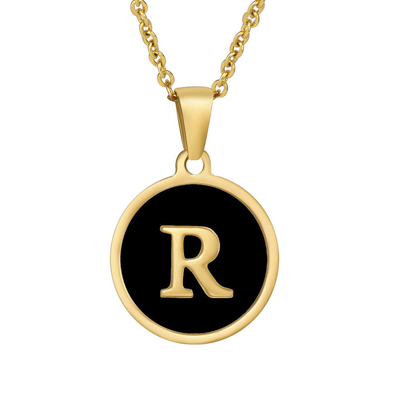 Your initial on a minimalist necklace! stainless steel jewelry 