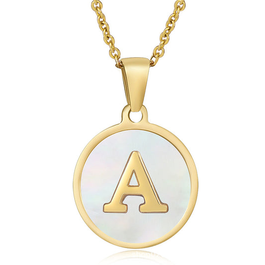 Your initial on a minimalist necklace! stainless steel jewelry 