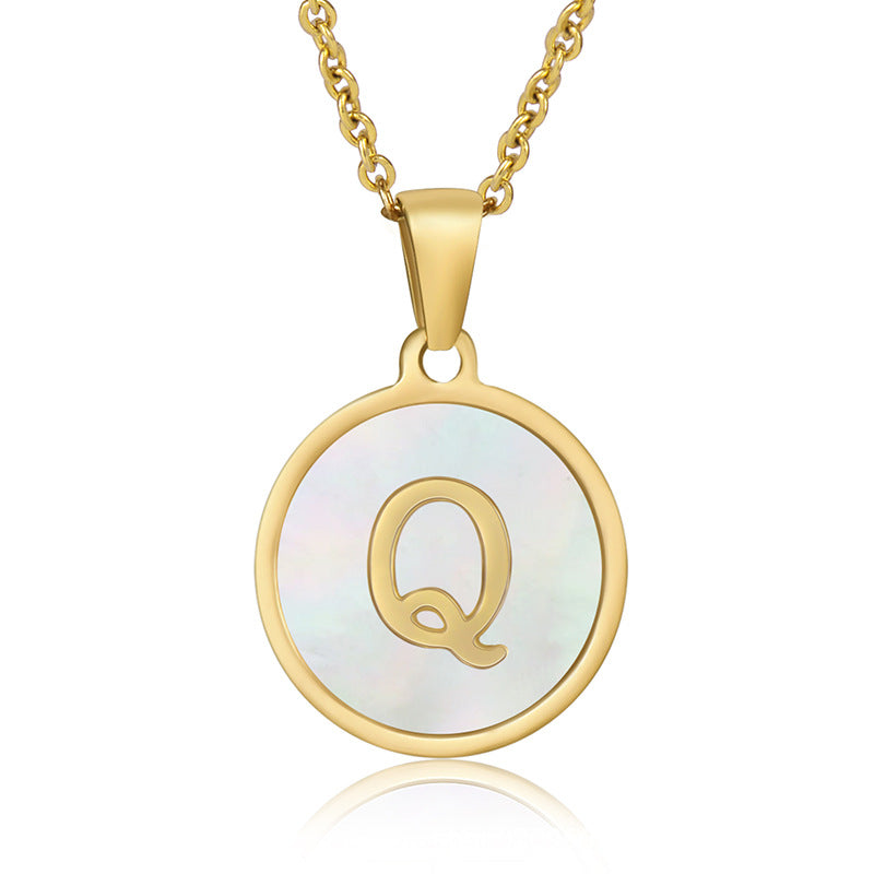 Your initial on a minimalist necklace! stainless steel jewelry 