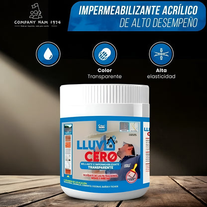 ZERO RAIN Transparent Waterproofing. Roof Sealer, Gloss Finish