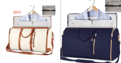 Portable Travel Bag for Clothes, Large Luggage Suitcase for Women with Shoe Compartment, Waterproof