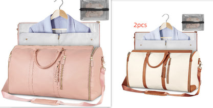 Portable Travel Bag for Clothes, Large Luggage Suitcase for Women with Shoe Compartment, Waterproof