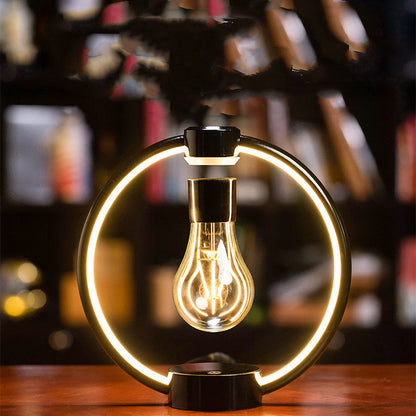 Floating Desk Lamp, Night Light. Magnetic Levitation Bulb. Retro Bedroom Bedside LED Eye Protection Night Light 