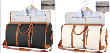 Portable Travel Bag for Clothes, Large Luggage Suitcase for Women with Shoe Compartment, Waterproof