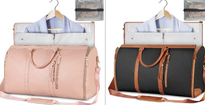 Portable Travel Bag for Clothes, Large Luggage Suitcase for Women with Shoe Compartment, Waterproof