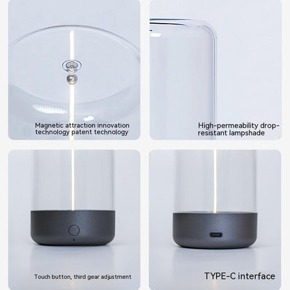 Minimalist Filament Table Lamp, Cordless, Rechargeable, Modern, Portable Night Lights, Bedside Lamps, Ambient Light