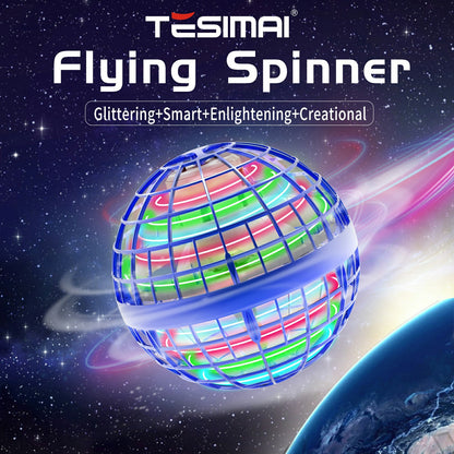 Flying Ball Spinner LED Magic Ball, Floating Gift Toy. Space Sphere for Kids and Adults