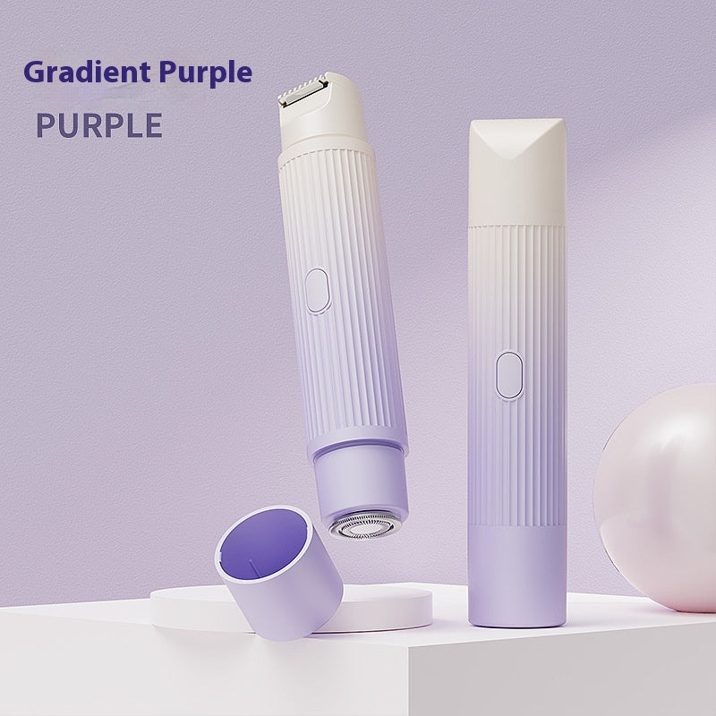 Electric Shaver for Women, 2 in 1 Rechargeable Electric Shaver, Double-Head Design, Electric Pubic Hair Removal, Multifunctional Bikini Trimmer