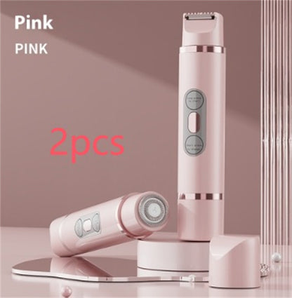 Electric Shaver for Women, 2 in 1 Rechargeable Electric Shaver, Double-Head Design, Electric Pubic Hair Removal, Multifunctional Bikini Trimmer