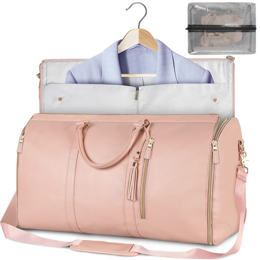 Portable Travel Bag for Clothes, Large Luggage Suitcase for Women with Shoe Compartment, Waterproof